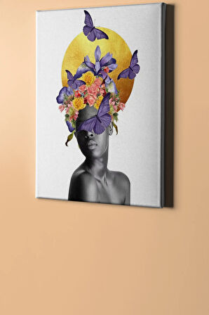 Sayılarla Boyama Seti Kasnaklı Çiçek Kadın 10 60 X 75 Cm