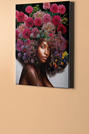 Sayılarla Boyama Seti Kasnaklı Çiçek Kadın 12 60 X 75 Cm