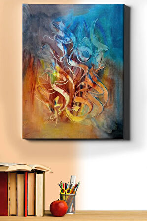 Sayılarla Boyama Seti Kasnaklı Besmele Kaligrafi 60 X 75 Cm