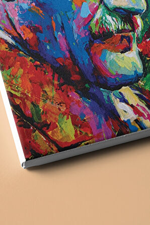 Sayılarla Boyama Seti Kasnaklı Atatürk Renkli Kanvas 60 X 75 Cm