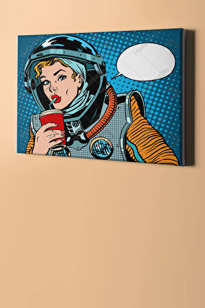 Sayılarla Boyama Seti Kasnaklı Astronot Kadın 60 X 75 Cm