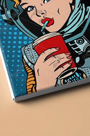 Sayılarla Boyama Seti Kasnaklı Astronot Kadın 60 X 75 Cm