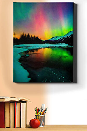 Sayılarla Boyama Seti Kasnaklı Aurora Borealıs Alaska 40 X 50 Cm