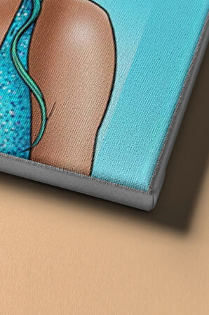 Sayılarla Boyama Seti Kasnaklı Mavi Saçlı Kadın 60 X 75 Cm