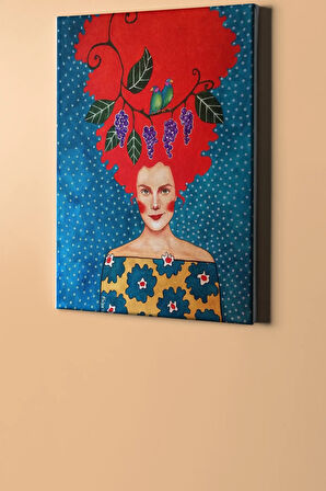 Sayılarla Boyama Seti Kasnaklı Kırmızı Saçlı Kadın 40 X 50 Cm