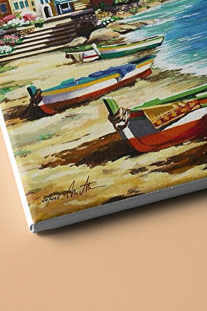 Sayılarla Boyama Seti Kasnaklı Sahil Kasabası 60 X 75 Cm