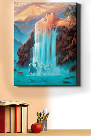 Sayılarla Boyama Seti Kasnaklı Fantastik Şelale 40 X 50 Cm