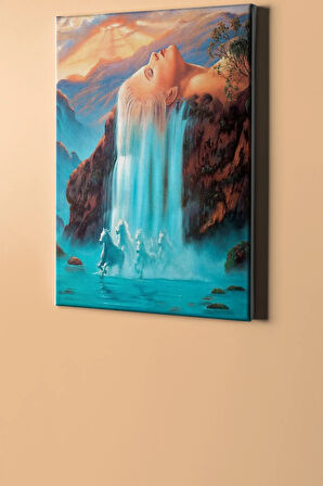 Sayılarla Boyama Seti Kasnaklı Fantastik Şelale 40 X 50 Cm