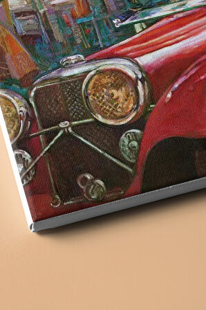 Sayılarla Boyama Seti Kasnaklı Kırmızı Arabal Ve Kadın 60 X 75 Cm