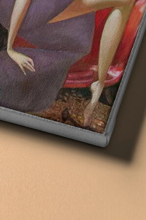 Sayılarla Boyama Seti Kasnaklı Kırmızı Arabal Ve Kadın 60 X 75 Cm