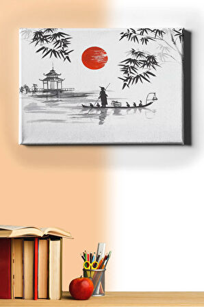 Sayılarla Boyama Seti Kasnaklı Japon Geleneksel Sanat 60 X 75 Cm