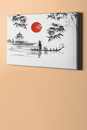 Sayılarla Boyama Seti Kasnaklı Japon Geleneksel Sanat 60 X 75 Cm