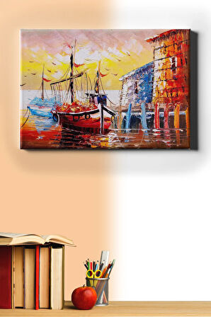 Sayılarla Boyama Seti Kasnaklı Iskelede Bekleyiş 40 X 50 Cm