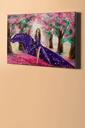 Sayılarla Boyama Seti Kasnaklı Ormandaki Kadın 50 X 65 Cm