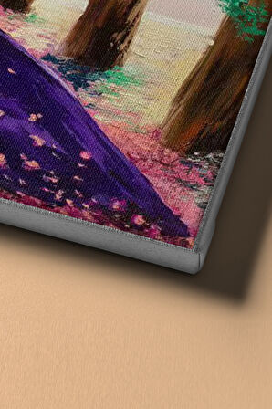 Sayılarla Boyama Seti Kasnaklı Ormandaki Kadın 60 X 75 Cm