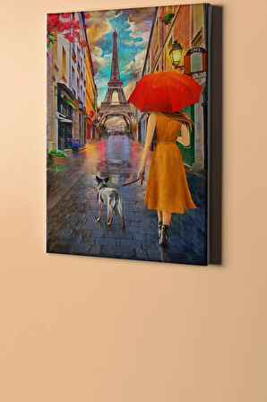 Sayılarla Boyama Seti Kasnaklı Yağmurda Gezinti 60 X 75 Cm