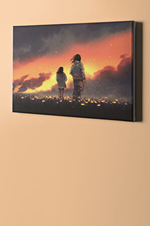 Sayılarla Boyama Seti Çerçevesiz Kırda Günbatımı 40 X 50 Cm