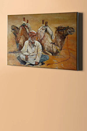 Sayılarla Boyama Seti Kasnaklı Neşeli Develer 60 X 75 Cm