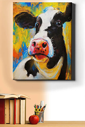 Sayılarla Boyama Seti Kasnaklı Alaca Inek 40 X 50 Cm