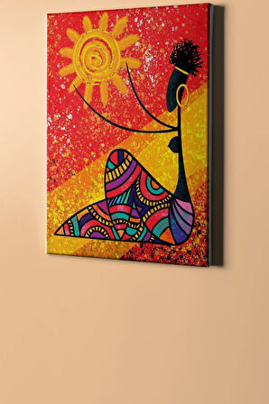 Sayılarla Boyama Seti Kasnaklı Afrika Ve Güneş 60 X 75 Cm