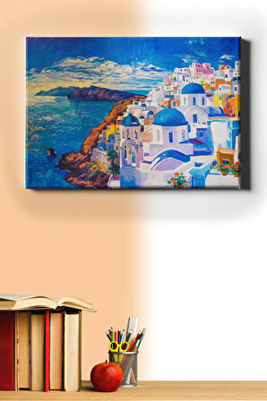Sayılarla Boyama Seti Kasnaklı Akdeniz Sahili 40 X 50 Cm
