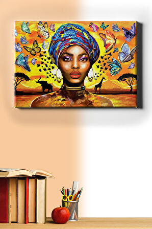 Sayılarla Boyama Seti Kasnaklı Afrika'da Kelebekler 60 X 75 Cm