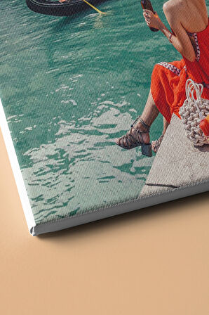 Sayılarla Boyama Seti Kasnaklı Venedik'te Kırmızılı Kadın 60 X 75 Cm