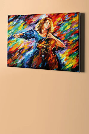 Sayılarla Boyama Seti Kasnaklı Kemancı Kız Ve Renkler 60 X 75 Cm