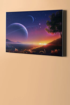 Sayılarla Boyama Seti Kasnaklı Fantazi Gökyüzü 40 X 50 Cm