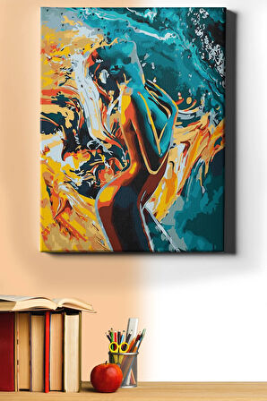 Sayılarla Boyama Seti Kasnaklı Dalgaları Aşmak 40 X 50 Cm