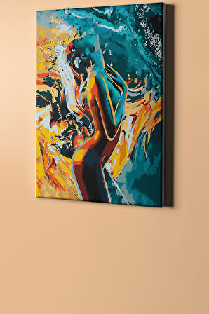 Sayılarla Boyama Seti Kasnaklı Dalgaları Aşmak 50 X 65 Cm