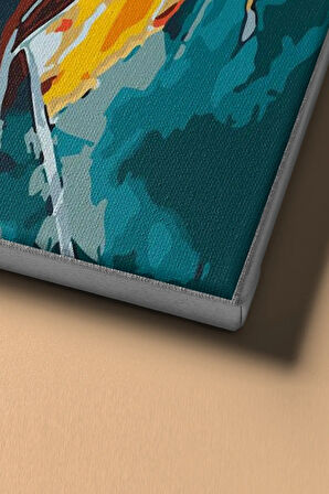 Sayılarla Boyama Seti Kasnaklı Dalgaları Aşmak 50 X 65 Cm