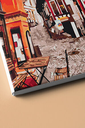 Sayılarla Boyama Seti Kasnaklı Tarihi Sokak 60 X 75 Cm