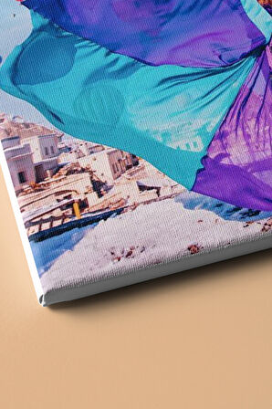 Sayılarla Boyama Seti Kasnaklı Uçan Balonlar Ve Kadın 50 X 65 Cm