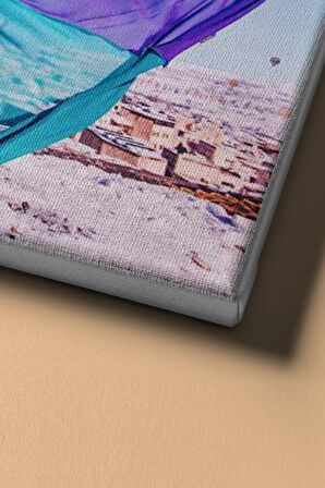 Sayılarla Boyama Seti Kasnaklı Uçan Balonlar Ve Kadın 50 X 65 Cm