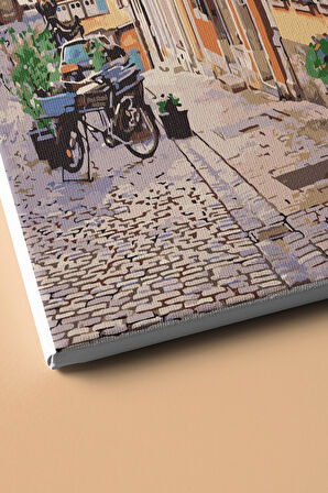 Sayılarla Boyama Seti Kasnaklı Bavyera'da Bir Sokak 60 X 75 Cm