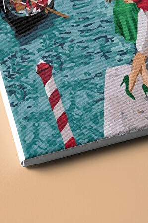 Sayılarla Boyama Seti Kasnaklı Venedik'te Aşk 60 X 75 Cm