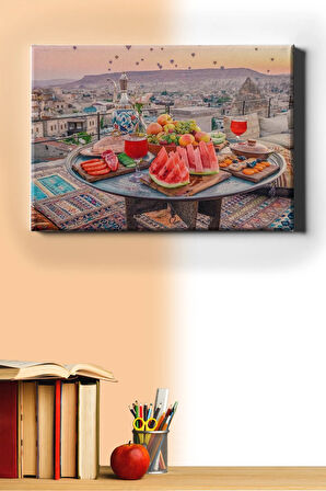 Sayılarla Boyama Seti Kasnaklı Kapadokya'da Meyve Kefyi 60 X 75 Cm