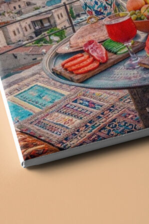 Sayılarla Boyama Seti Kasnaklı Kapadokya'da Meyve Kefyi 60 X 75 Cm