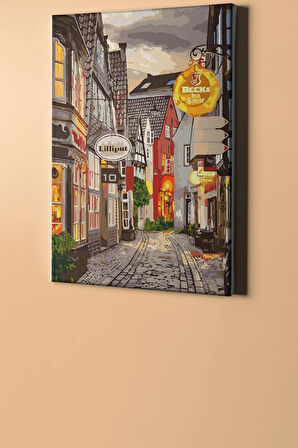 Sayılarla Boyama Seti Kasnaklı Masal Sokağı 50 X 65 Cm