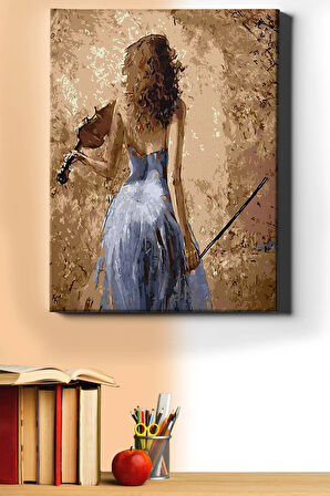 Sayılarla Boyama Seti Kasnaklı Asil Kemancı 60 X 75 Cm