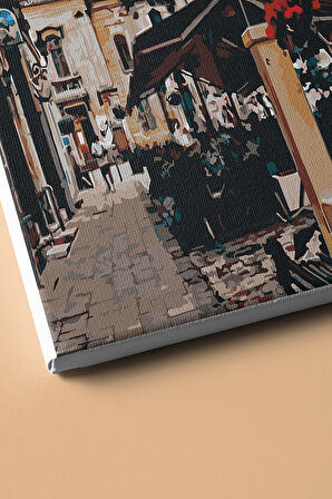 Sayılarla Boyama Seti Kasnaklı Çiçekçiler Sokağı 60 X 75 Cm