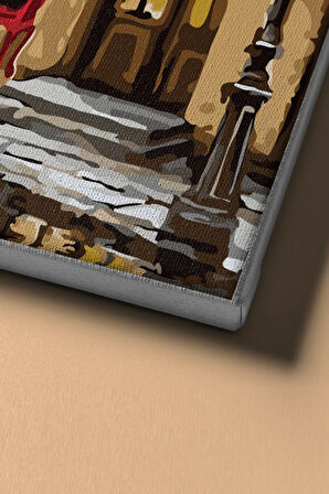 Sayılarla Boyama Seti Kasnaklı Cafede Buluşma 50 X 65 Cm