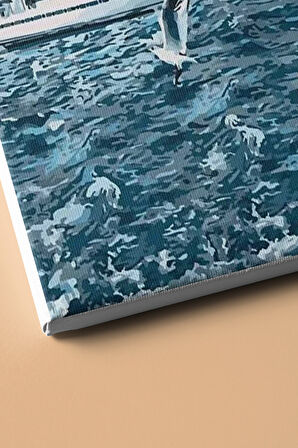 Sayılarla Boyama Seti Kasnaklı Ortaköy'de Yelkenli 60 X 75 Cm