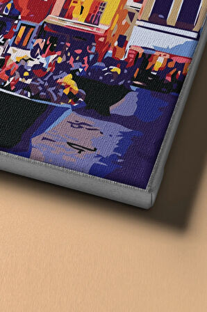 Sayılarla Boyama Seti Kasnaklı Apartmanlar Ve Gökyüzü 50 X 65 Cm