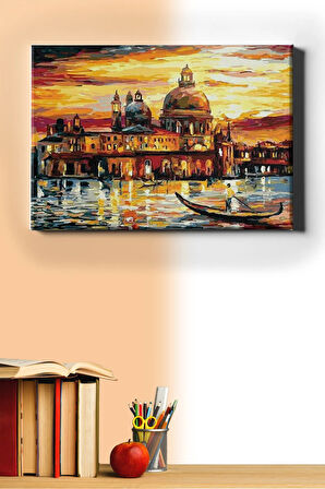 Sayılarla Boyama Seti Kasnaklı Venedik'te Gezinti 40 X 50 Cm