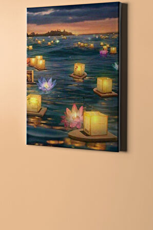 Sayılarla Boyama Seti Kasnaklı Denizde Işıklar 50 X 65 Cm