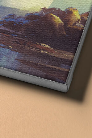 Sayılarla Boyama Seti Kasnaklı Fantazi Gökyüzü 2 60 X 75 Cm