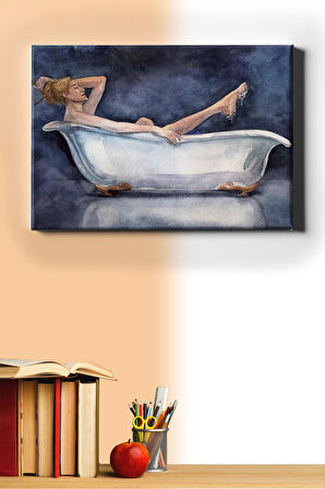 Sayılarla Boyama Seti Kasnaklı Küvette Kadın 60 X 75 Cm