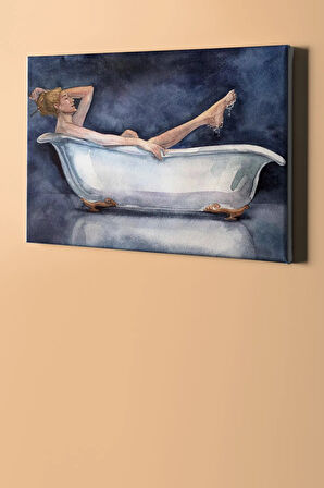 Sayılarla Boyama Seti Kasnaklı Küvette Kadın 60 X 75 Cm